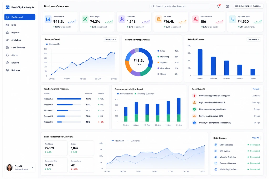 ReachSkyline Insights Business Intelligence Preview